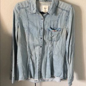 Billabong denim button down shirt